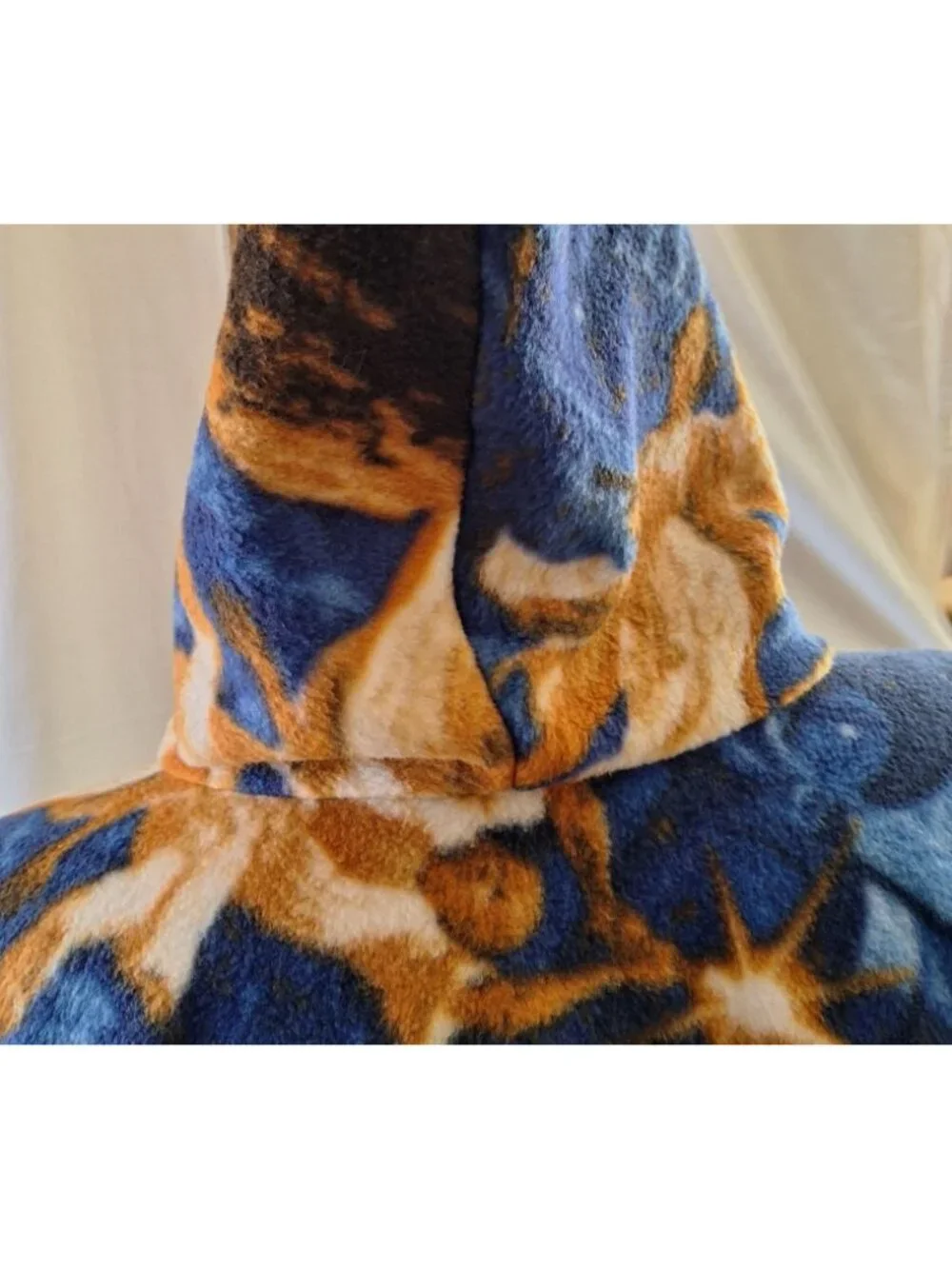 Star Wars Handmade Fleece Poncho Hooded Blue Galaxy Medium Adult Teen - Picture 9 of 10